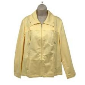 Studio Works W long sleeve front zip light Yellow Jacket Size XL